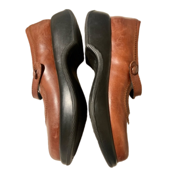 Dansko EUC Platform Leather Mary Janes Brown Clogs Shoes Eu Size 39 US 8 1/2 -9 - Picture 4 of 14